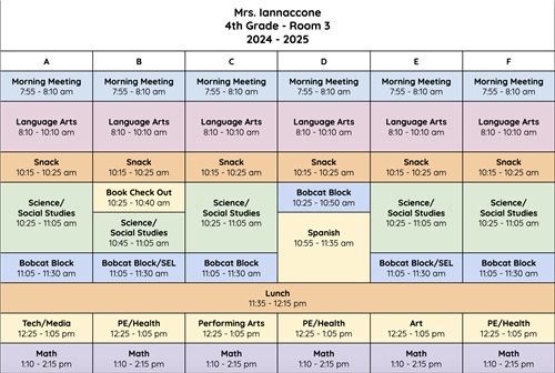 2024-2025 Schedule
